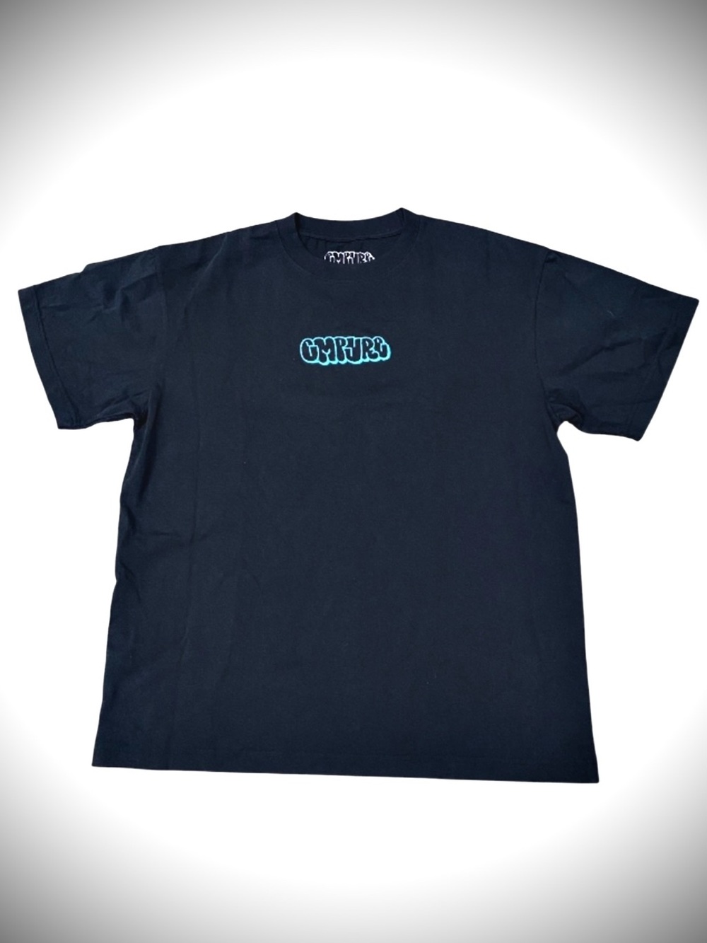 🆕 Empyre Black Blue Logo T Shirt Embroidered